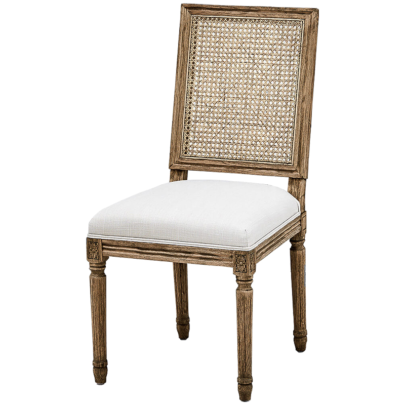 Стул French Provence Rattan Beige Stool Коричневый Бежевый Стул French Provence Rattan Beige Stool Коричневый Бежевый в Грозном | Loft Concept