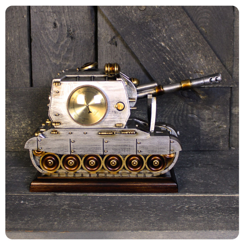 Часы Tank Clock Золотой Серебряный Часы Tank Clock Золотой Серебряный в Грозном | Loft Concept