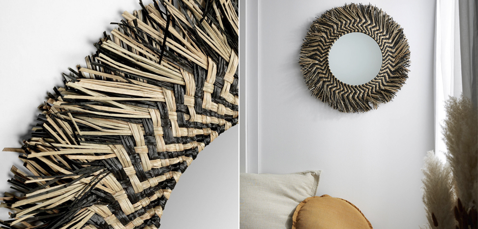 Зеркало сплетенное вручную Handmade Mirror Dark Safari Зеркало сплетенное вручную Handmade Mirror Dark Safari - Loft-Concept в Грозном