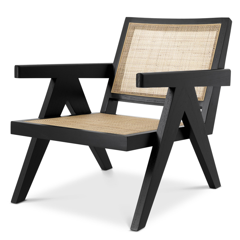 Кресло Eichholtz Chair Aristide black Черный Бежевый Кресло Eichholtz Chair Aristide black Черный Бежевый в Грозном | Loft Concept