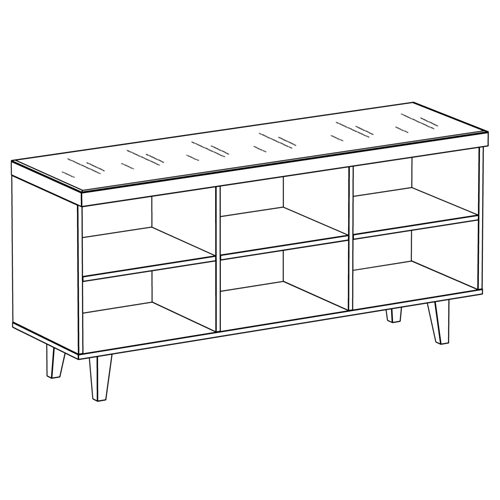 Длинная тумба с зеркальным декором Arden Cabinet Длинная тумба с зеркальным декором Arden Cabinet в Грозном