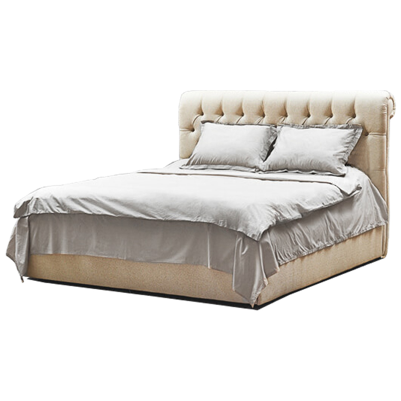 Кровать Beige Capitone Bed Бежевый Кровать Beige Capitone Bed Бежевый в Грозном | Loft Concept