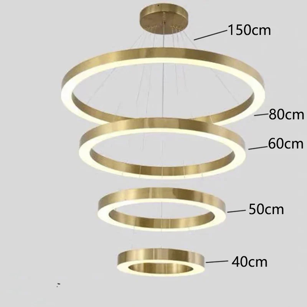 Люстра Light Ring Vertical Латунь в Грозном