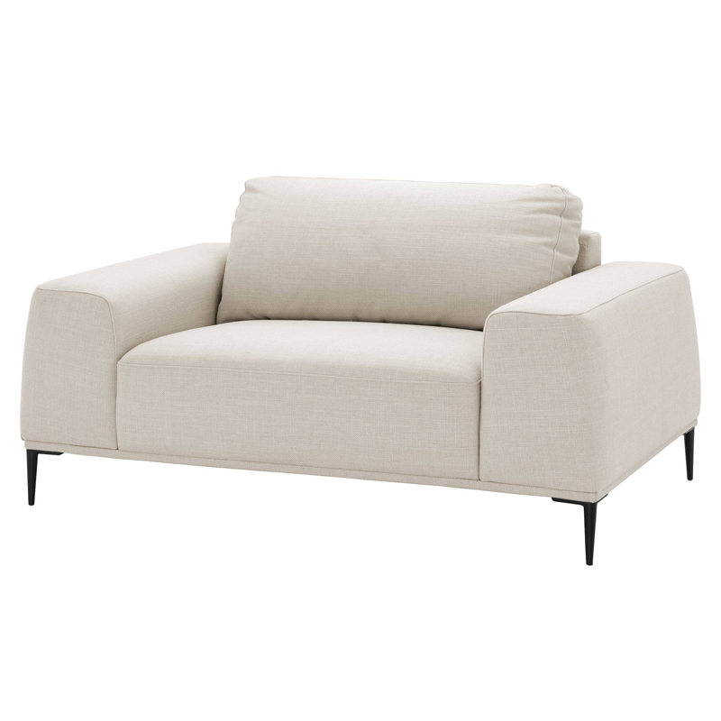 Кресло Eichholtz Loveseat Montado natural Молочный Черный Кресло Eichholtz Loveseat Montado natural Молочный Черный в Грозном | Loft Concept