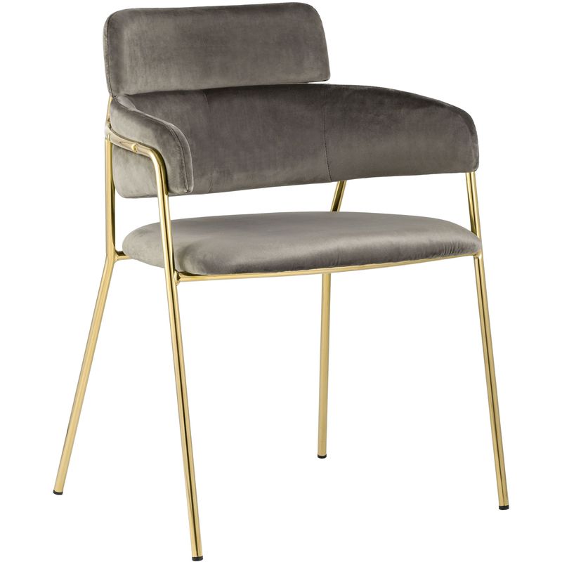 Polina chair Коричневый велюр Коричневый Золотой Polina chair Коричневый велюр Коричневый Золотой в Грозном | Loft Concept