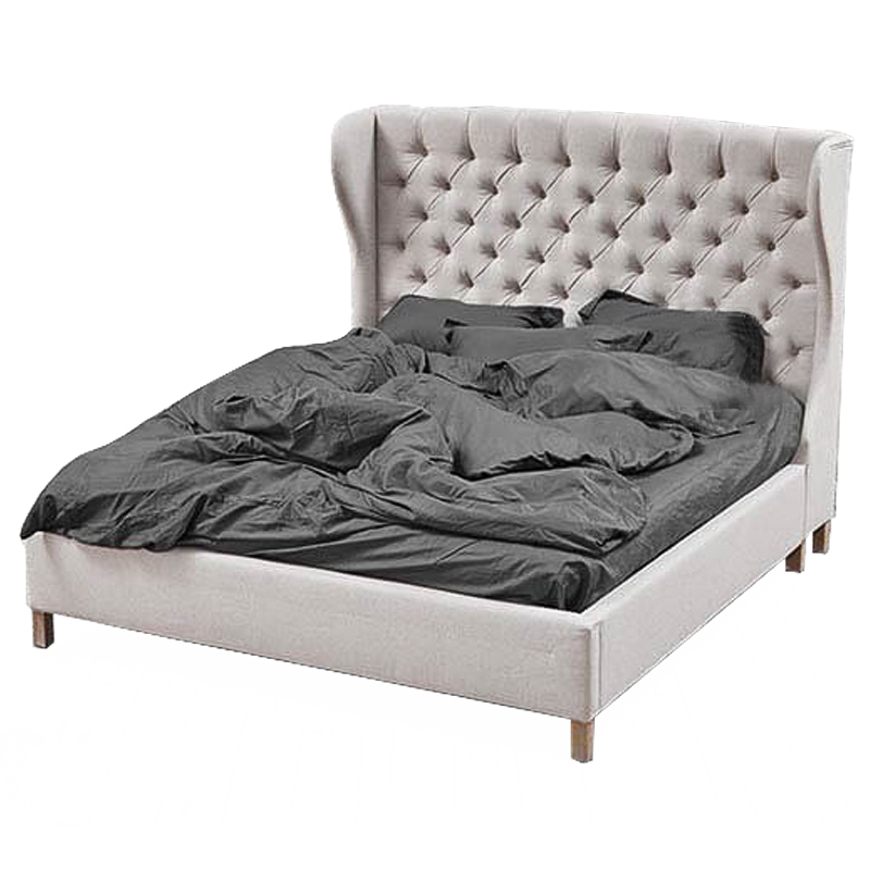 Кровать Aivengo Bed Light Gray Светло-серый Кровать Aivengo Bed Light Gray Светло-серый в Грозном | Loft Concept
