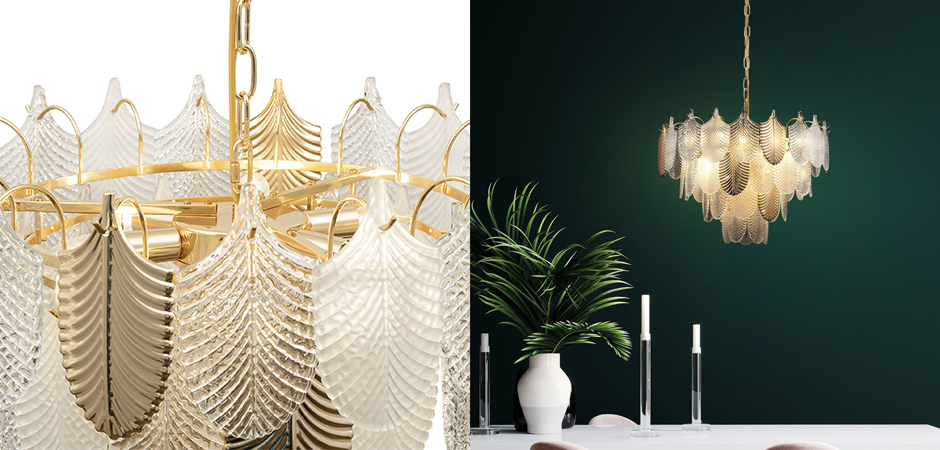Люстра Feyar Gold Enlarged c Рельефным Стеклом Люстра Feyar Gold Enlarged c Рельефным Стеклом - Loft-Concept в Грозном