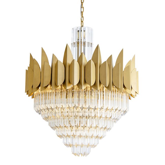 Подвесной светильник KEBO KING CHANDELIER six cascades Латунь Прозрачное Стекло Подвесной светильник KEBO KING CHANDELIER six cascades Латунь Прозрачное Стекло в Грозном | Loft Concept