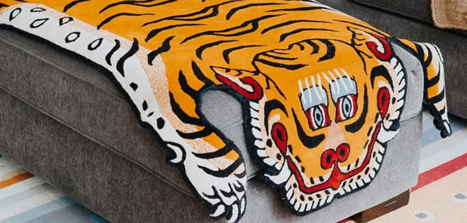 Ковер Тибетский тигр Tibetan Tiger Rug - фото №1