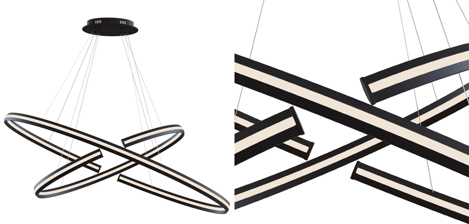 Люстра Half Ring Black & White Pendant M Люстра Half Ring Black & White Pendant M - Loft-Concept в Грозном
