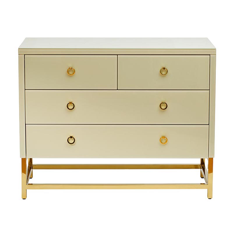 Комод в стиле модерн Marinella Beige Commode Бежевый Бежевый Золотой Комод в стиле модерн Marinella Beige Commode Бежевый Бежевый Золотой в Грозном | Loft Concept