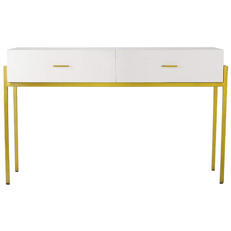 Консоль White Texture Stingray Console Белый Золотой Консоль White Texture Stingray Console Белый Золотой в Грозном | Loft Concept