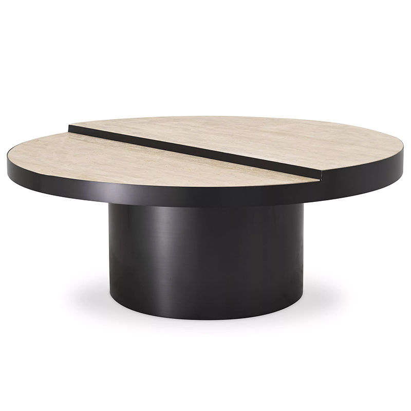 Кофейный стол Eichholtz Coffee Table Excelsior Песочный Черный Кофейный стол Eichholtz Coffee Table Excelsior Песочный Черный в Грозном | Loft Concept