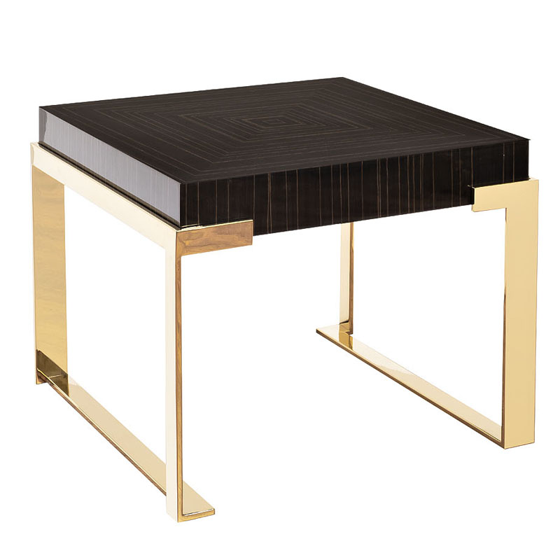Приставной стол Mercer Golden Geometry Коричневый Глянцевое золото Приставной стол Mercer Golden Geometry Коричневый Глянцевое золото в Грозном | Loft Concept