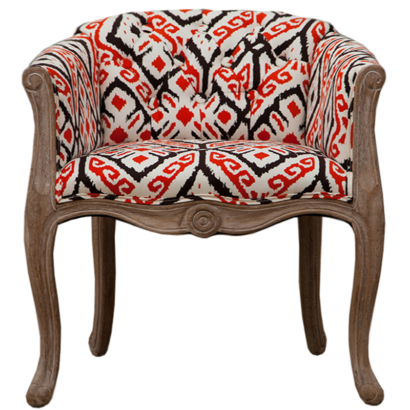 Кресло KELIM Red Ornament Chair Коричневый Белый Красный Черный Кресло KELIM Red Ornament Chair Коричневый Белый Красный Черный в Грозном | Loft Concept