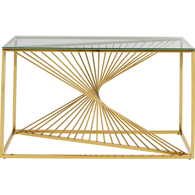 Консоль Golden Whirl with glass surface Золотой Консоль Golden Whirl with glass surface Золотой в Грозном | Loft Concept