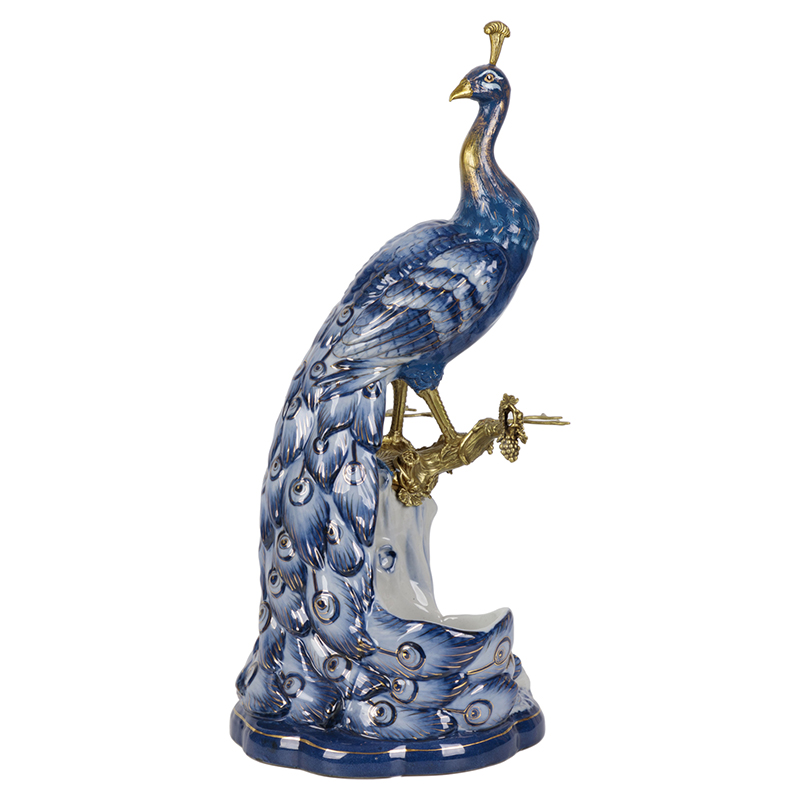 Статуэтка Peacock Blue White Синий Белый Бронза Статуэтка Peacock Blue White Синий Белый Бронза в Грозном | Loft Concept