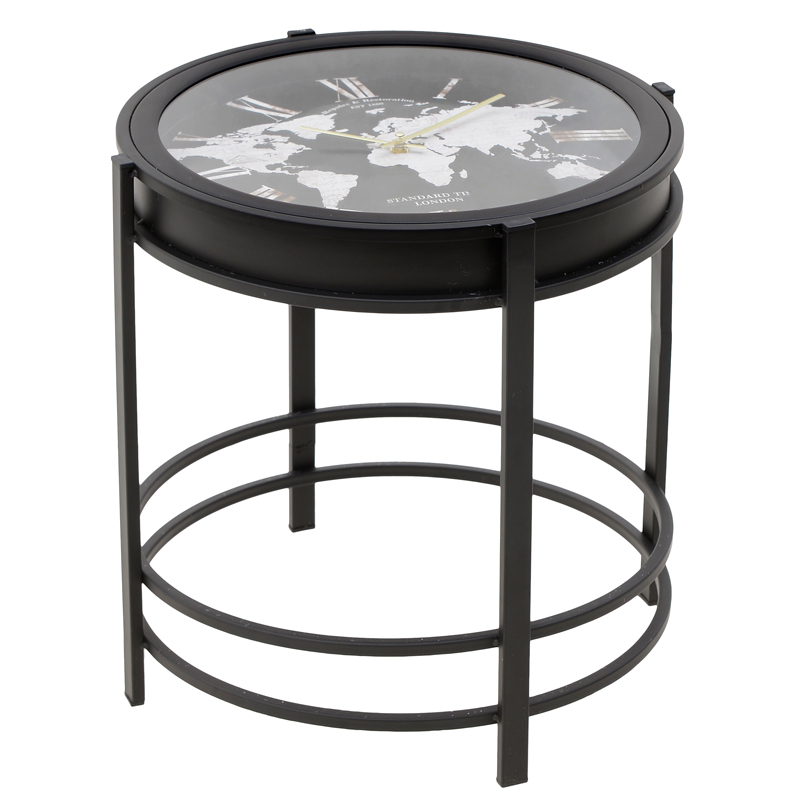 Приставной стол World Map Table Прозрачный Черный Приставной стол World Map Table Прозрачный Черный в Грозном | Loft Concept