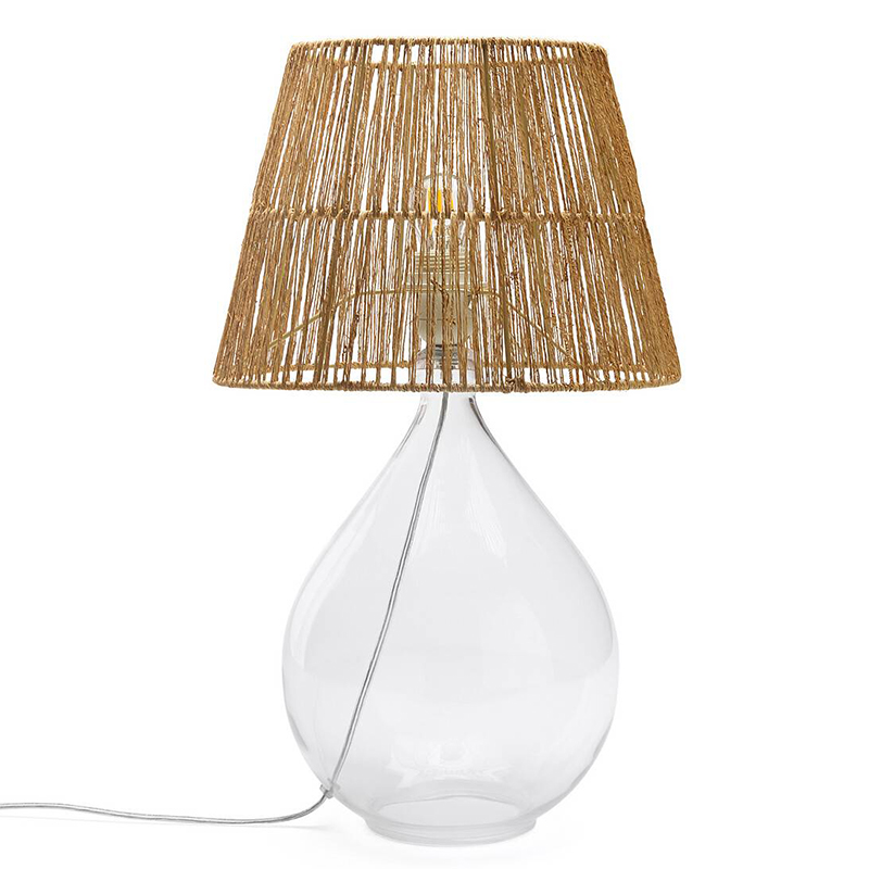 Настольная лампа Ronni Glass Table lamp Прозрачное Стекло Коричневый Настольная лампа Ronni Glass Table lamp Прозрачное Стекло Коричневый в Грозном | Loft Concept