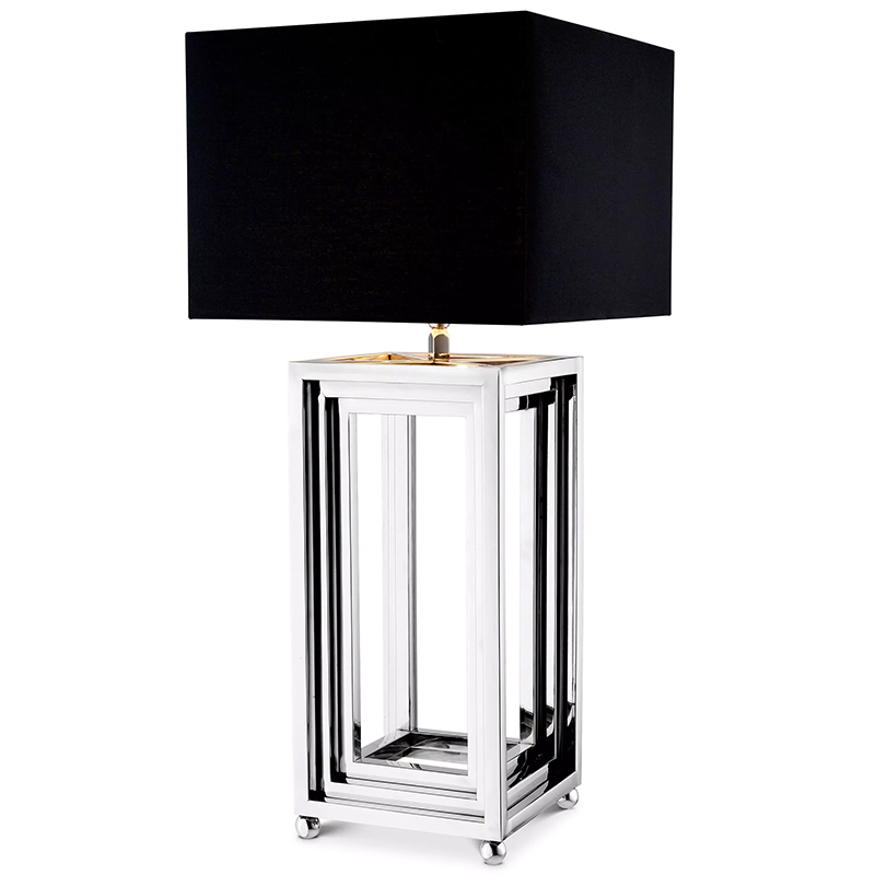 Настольная лампа Eichholtz Table Lamp Menaggio Nickel Черный Никель Настольная лампа Eichholtz Table Lamp Menaggio Nickel Черный Никель в Грозном | Loft Concept