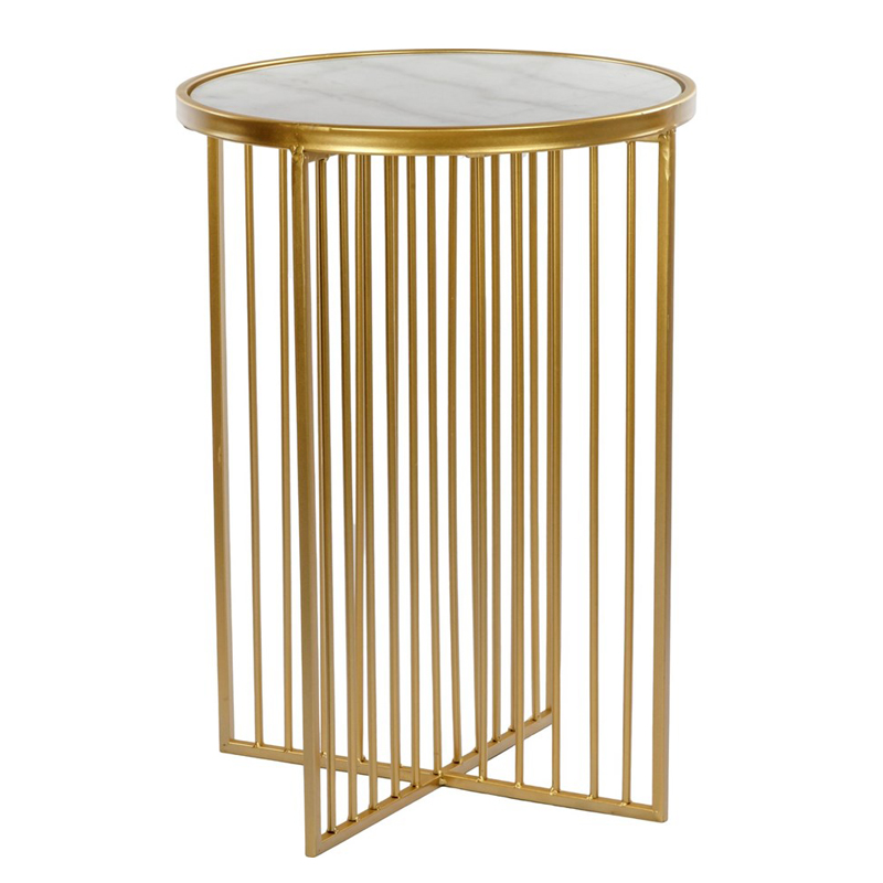 Приставной стол Side Table Marble crossed белый мрамор Золотой Белый Мрамор Bianco Приставной стол Side Table Marble crossed белый мрамор Золотой Белый Мрамор Bianco в Грозном | Loft Concept