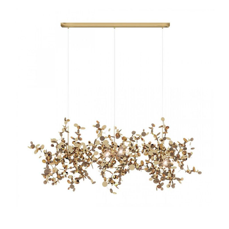 Люстра Terzani Argent Suspension Linear Gold длина 85 см Золотой Люстра Terzani Argent Suspension Linear Gold длина 85 см Золотой в Грозном | Loft Concept