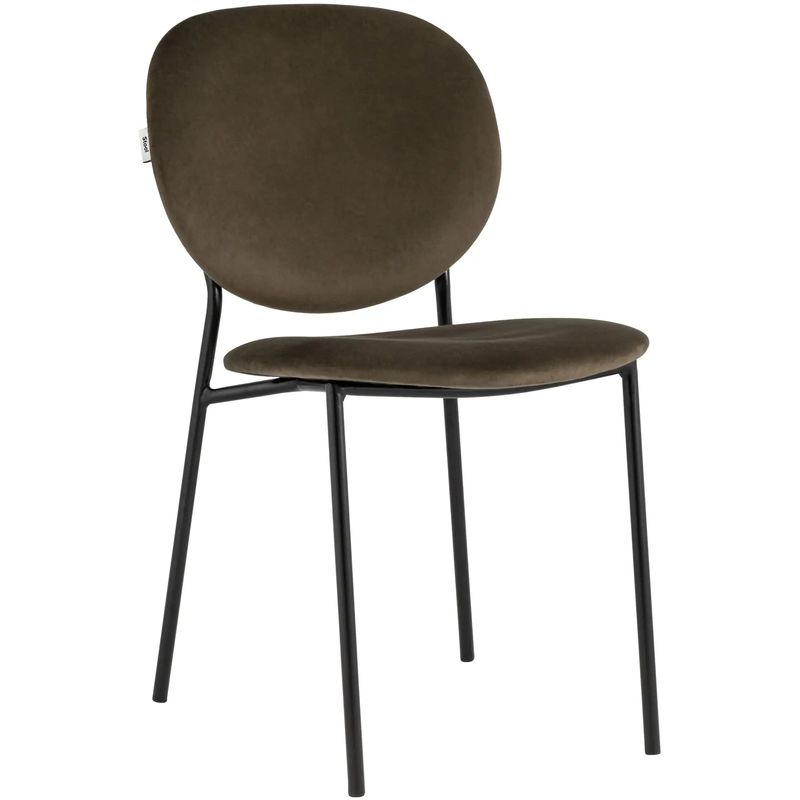 Стул Stanley Chair Коричневый Велюр Коричневый Черный Стул Stanley Chair Коричневый Велюр Коричневый Черный в Грозном | Loft Concept