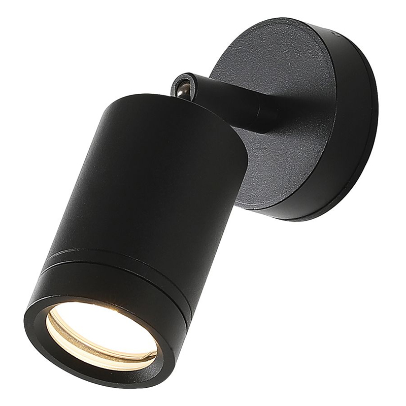 Уличное бра с поворотным спотом PLAIN LIGHT Черный Прозрачный Уличное бра с поворотным спотом PLAIN LIGHT Черный Прозрачный в Грозном | Loft Concept