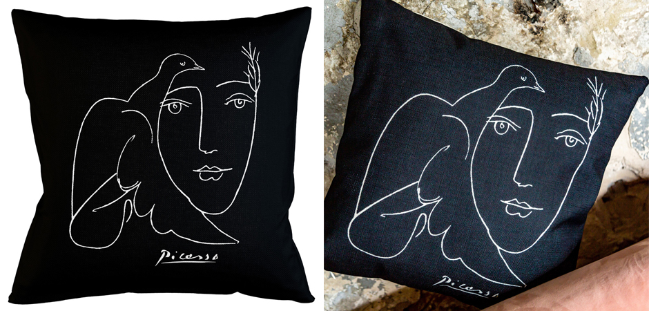 Декоративная подушка White Silhouette Dove Pillow Декоративная подушка White Silhouette Dove Pillow - Loft-Concept в Грозном