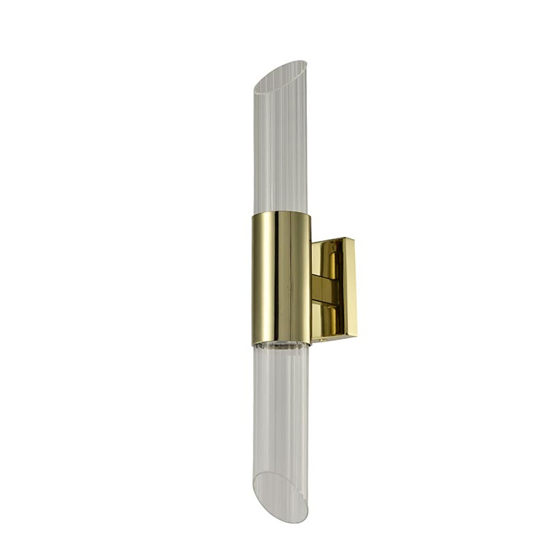 Бра Glass Rod Light gold Глянцевое золото Прозрачное Стекло Бра Glass Rod Light gold Глянцевое золото Прозрачное Стекло в Грозном | Loft Concept