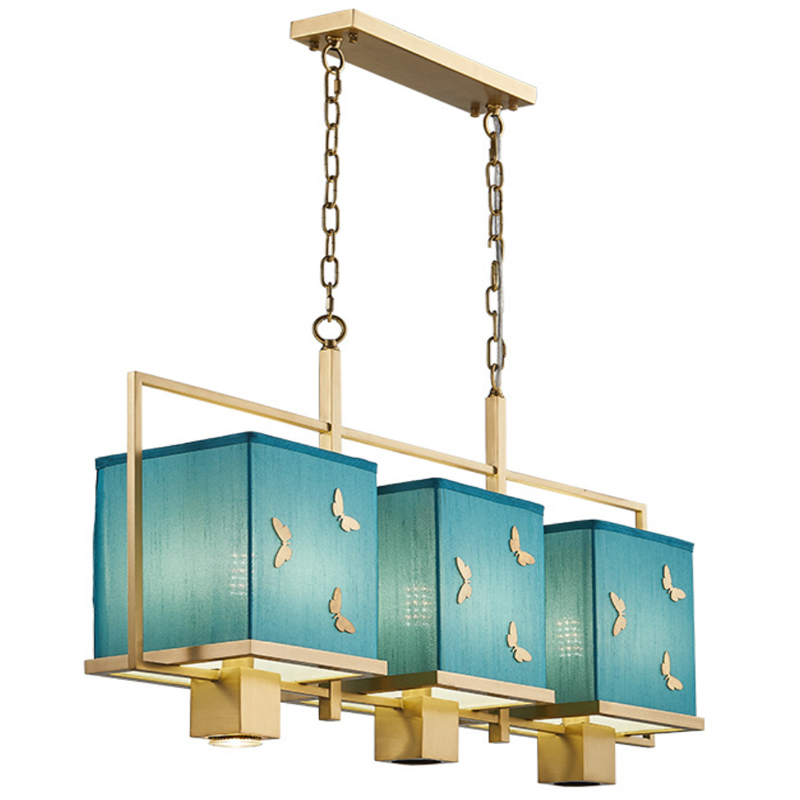 Люстра с бабочками Butterflies Blue Background Chandelier Латунь Бирюзовый Люстра с бабочками Butterflies Blue Background Chandelier Латунь Бирюзовый в Грозном | Loft Concept