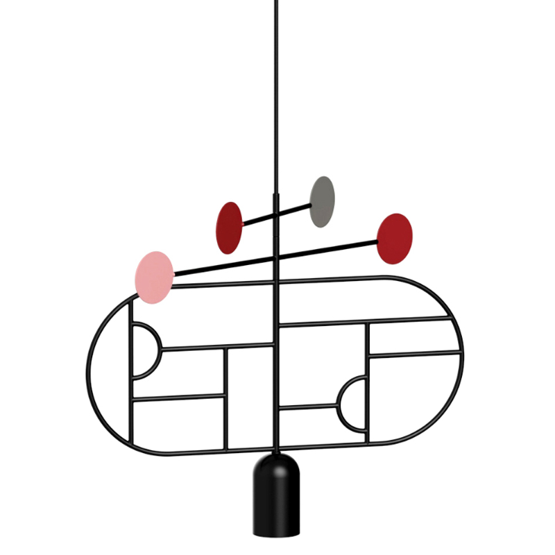 Подвесной Светильник Lines & Dots Home Adventures LDS03 Черный матовый Красный Розовый Подвесной Светильник Lines & Dots Home Adventures LDS03 Черный матовый Красный Розовый в Грозном | Loft Concept