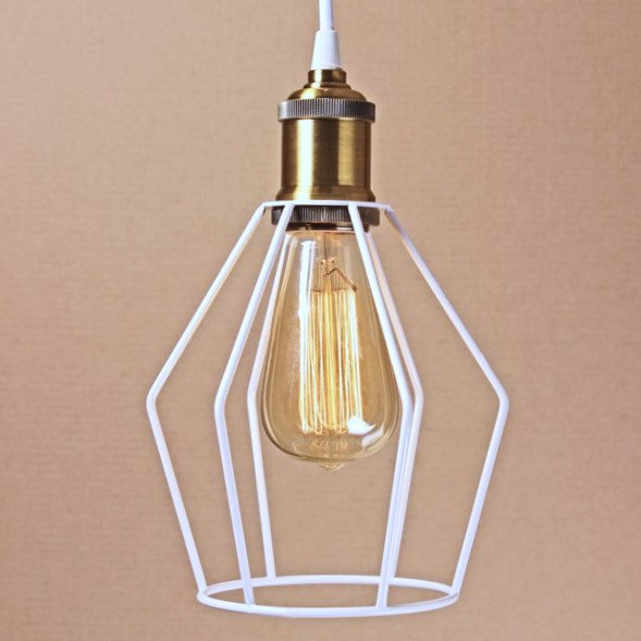 Подвесной светильник Wire Cage Pendant Trew White Белый Подвесной светильник Wire Cage Pendant Trew White Белый в Грозном | Loft Concept