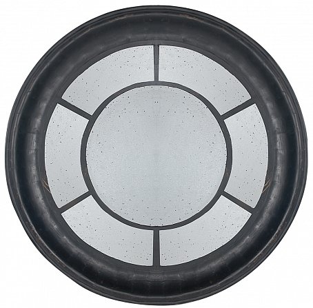 Зеркало настенное состаренное Black Round Window Черный Зеркало настенное состаренное Black Round Window Черный в Грозном | Loft Concept