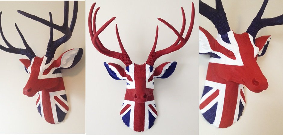 Голова оленя - Union jack Голова оленя - Union jack - Loft-Concept в Грозном