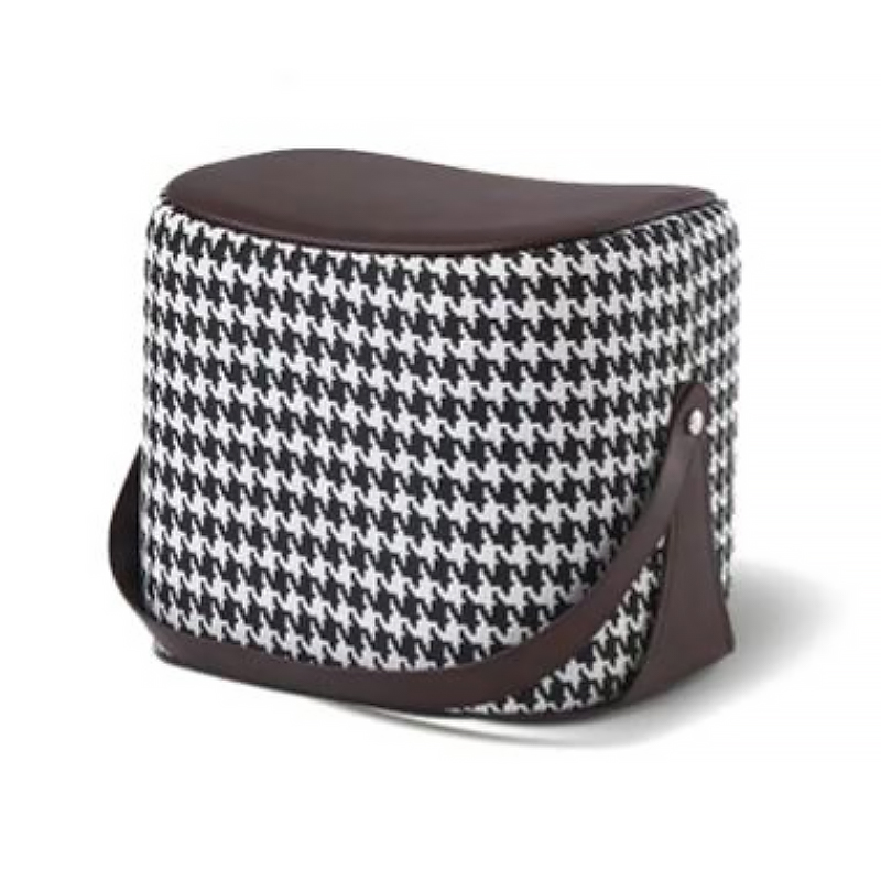 Пуф Langtry Pouf Black & White Коричневый Черно-белый Пуф Langtry Pouf Black & White Коричневый Черно-белый в Грозном | Loft Concept