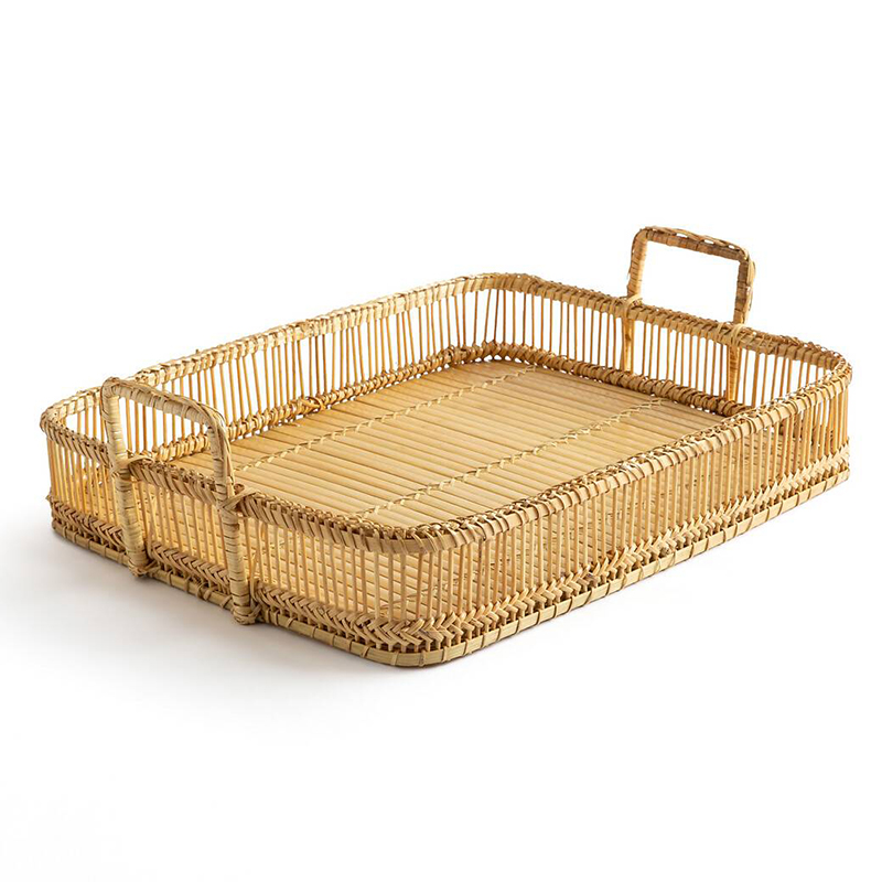 Поднос Wicker Bamboo Rattan Бежевый Поднос Wicker Bamboo Rattan Бежевый в Грозном | Loft Concept