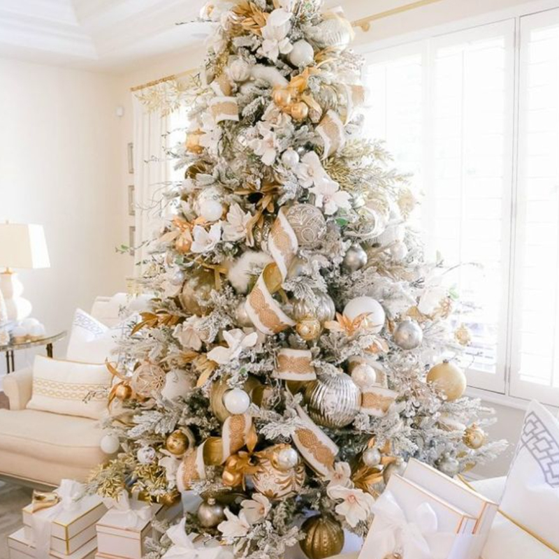 Дизайнерская Елка Премиум с Золотым Декором Christmas Tree Golden Tale Кремовый Белый Золотой Дизайнерская Елка Премиум с Золотым Декором Christmas Tree Golden Tale Кремовый Белый Золотой в Грозном | Loft Concept