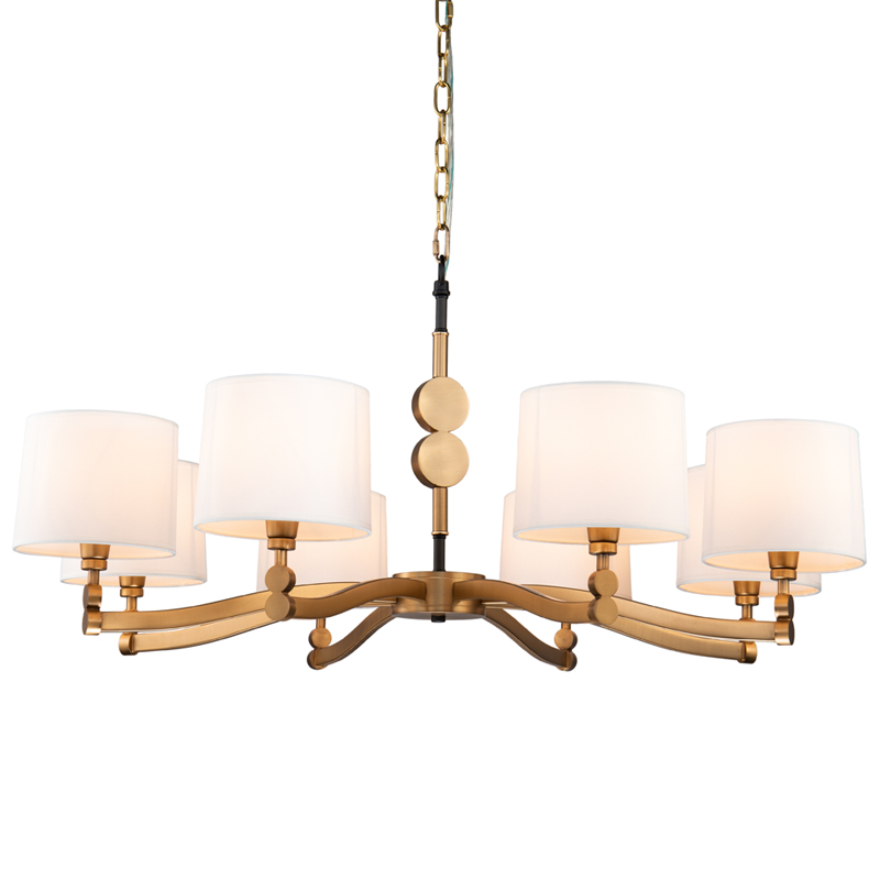 Люстра Mogir Chandelier Латунь Белый Люстра Mogir Chandelier Латунь Белый в Грозном | Loft Concept