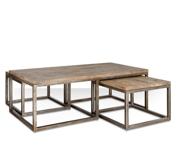 Журнальный стол Industrial Metal Rust Triple Table Журнальный стол Industrial Metal Rust Triple Table в Грозном | Loft Concept