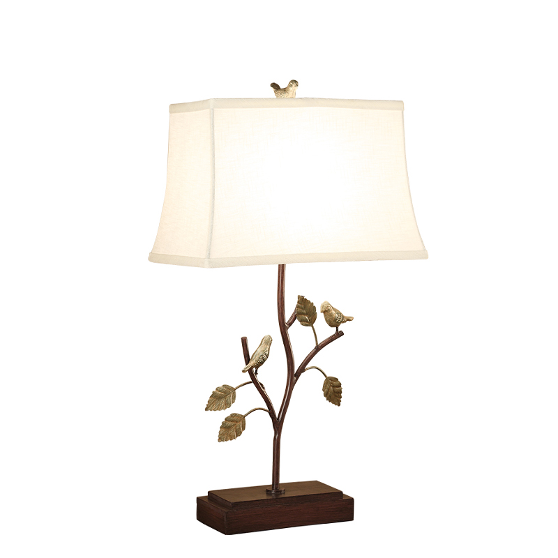Настольная лампа Bird Talk Table lamp Белый Коричневый Латунь Настольная лампа Bird Talk Table lamp Белый Коричневый Латунь в Грозном | Loft Concept