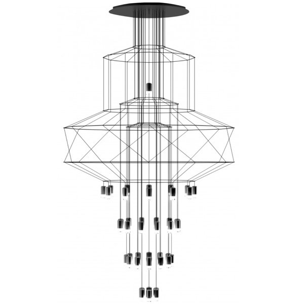 Люстра Wireflow Chandelier 0374 Suspension lamp Черный в Грозном | Loft Concept 