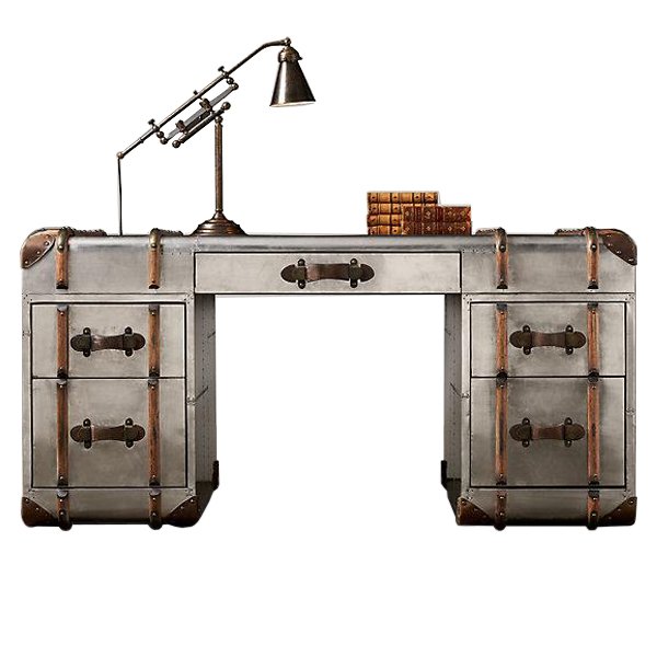 Стол RH Richards metal trunk Desks Алюминий Коричневый винтаж в Грозном | Loft Concept 