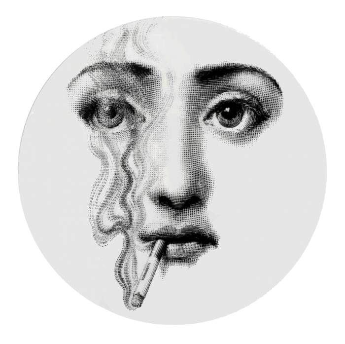 Декоративная тарелка Fornasetti 081 Черный Декоративная тарелка Fornasetti 081 Черный в Грозном | Loft Concept