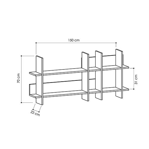 Полка прямая подвесная двухъярусная цвета антрацит BEADS BOOKCASE ANTHRACITE Полка прямая подвесная двухъярусная цвета антрацит BEADS BOOKCASE ANTHRACITE в Грозном