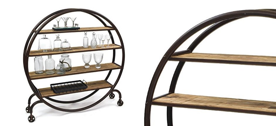 Стеллаж Industrial Metal Round Bookshelf Стеллаж Industrial Metal Round Bookshelf - Loft-Concept в Грозном