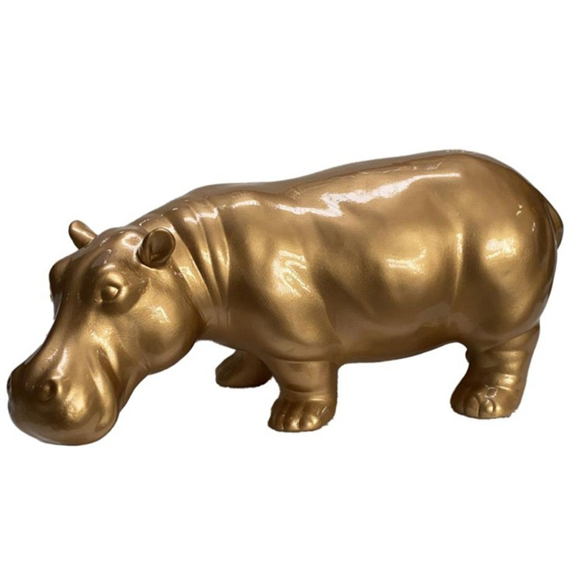 Статуэтка Abhika Hippo Bisc. Gold Золотой в Грозном | Loft Concept 