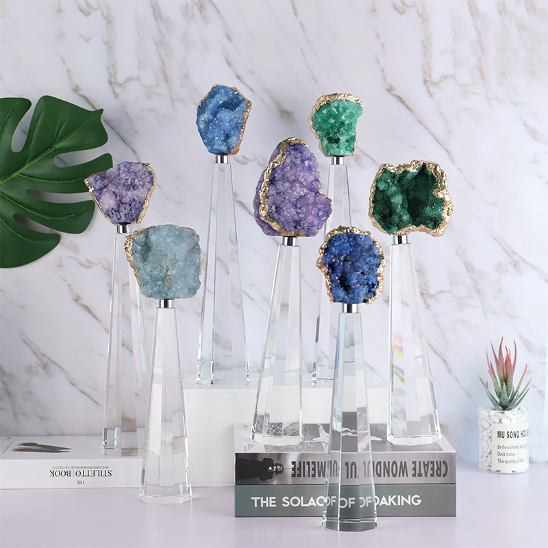 Статуэтка Druse Statuette Прозрачный Violet Dusk ( фиолетовый сумрак ) Синий Голубой пастельный Статуэтка Druse Statuette Прозрачный Violet Dusk ( фиолетовый сумрак ) Синий Голубой пастельный в Грозном | Loft Concept