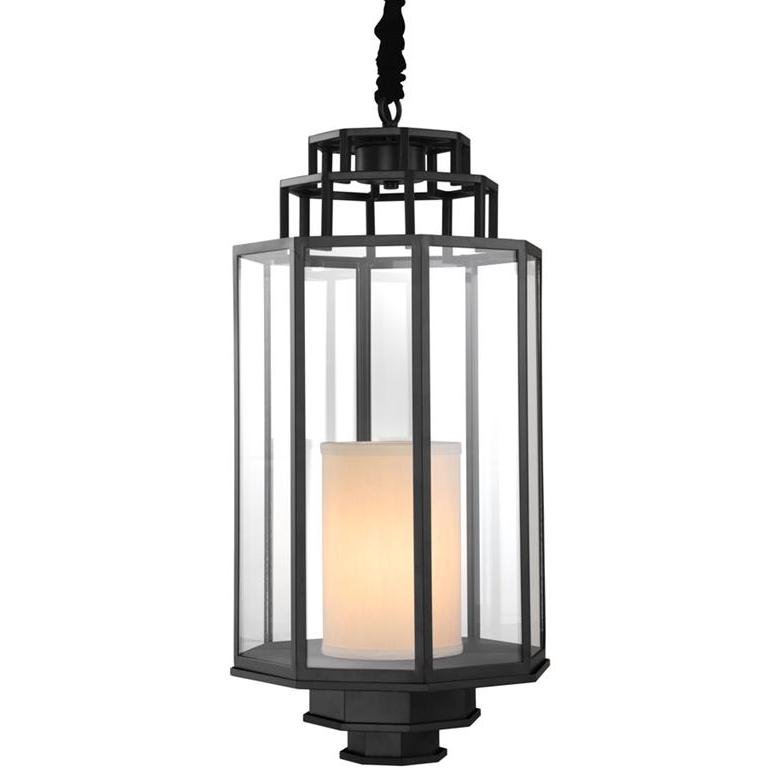 Люстра Lantern Monticello M Черный Прозрачное Стекло Кремовый Люстра Lantern Monticello M Черный Прозрачное Стекло Кремовый в Грозном | Loft Concept