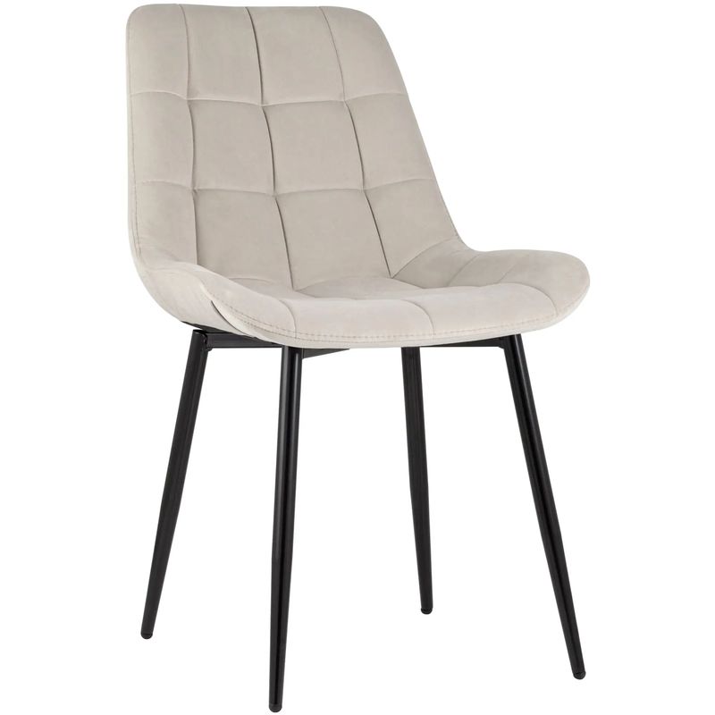 Стул NANCY Chair Молочный Цвет Черные Ножки Молочный Черный Стул NANCY Chair Молочный Цвет Черные Ножки Молочный Черный в Грозном | Loft Concept